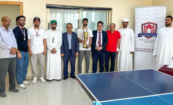Fujairah University Concludes Table Tennis Championship with Remarkable Success